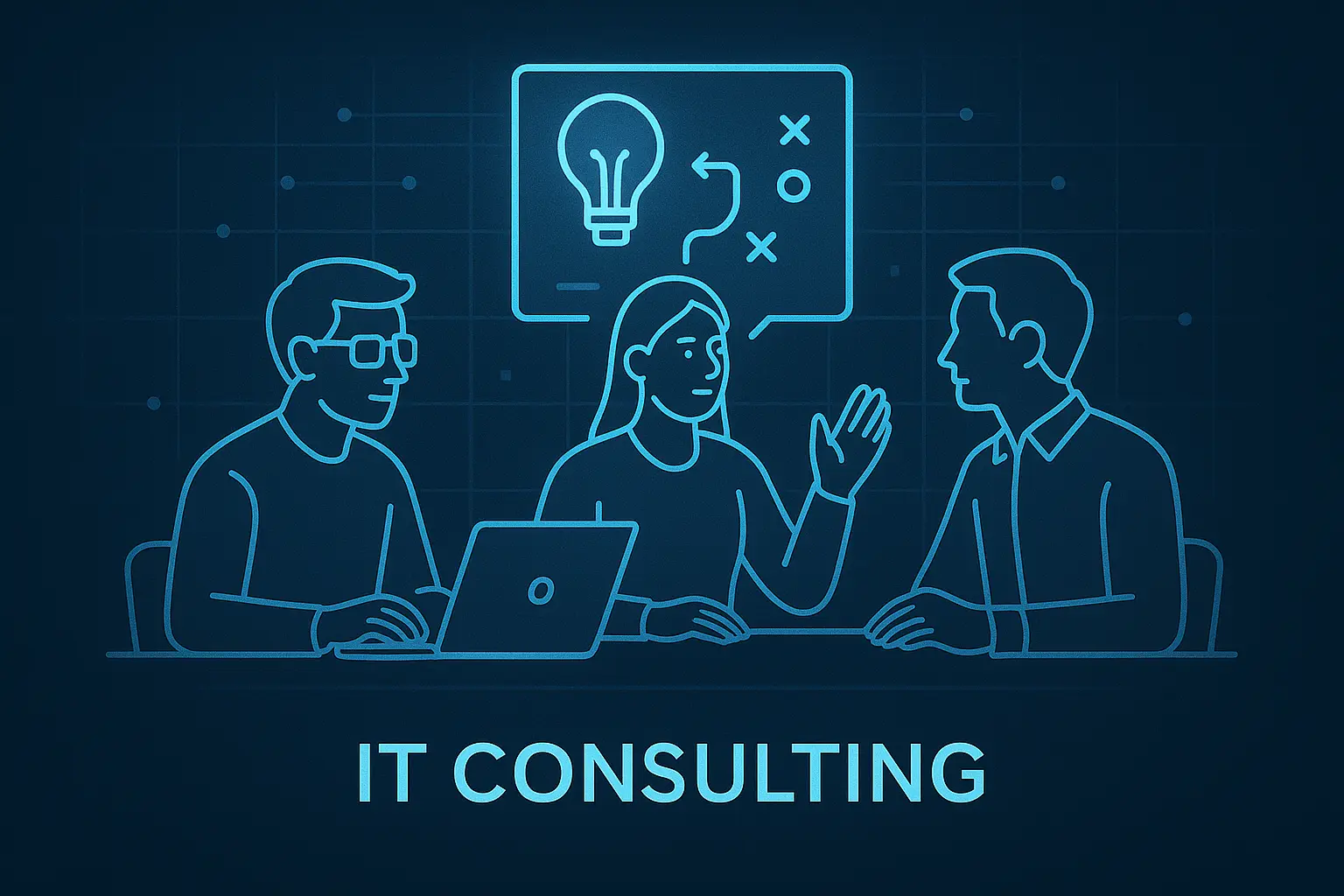 IT Consulting — Digital strategy and teamwork discussion