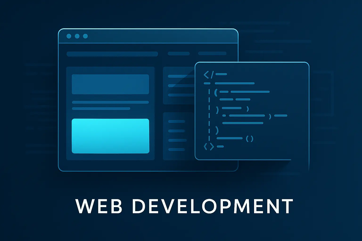 Web Development — Modern website and coding interface